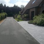 Entrée de garage mixte Macadam Pavé dans le Nord près de Lille