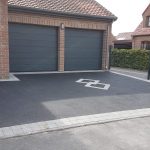 Entrée de garage mixte Macadam Pavé dans le Nord près de Lille
