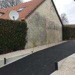 Entrée de garage mixte Macadam Pavé dans le Nord près de Lille